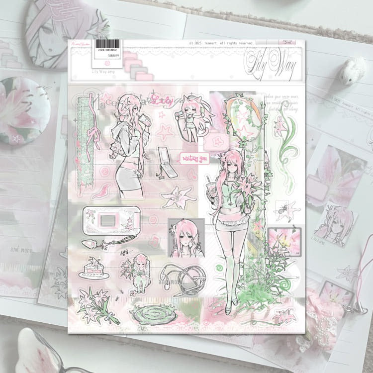 huae - lily way sticker sheet