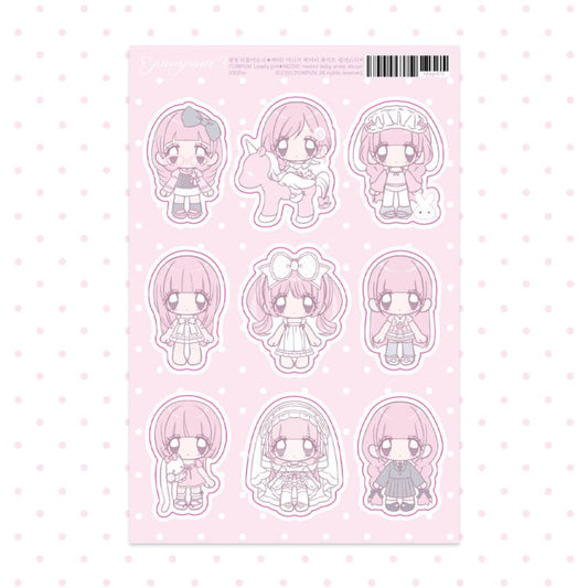 pumpum - meta mini me baby white sticker