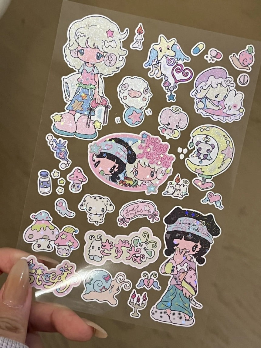 Sunonebird x booboo dream hologram sticker