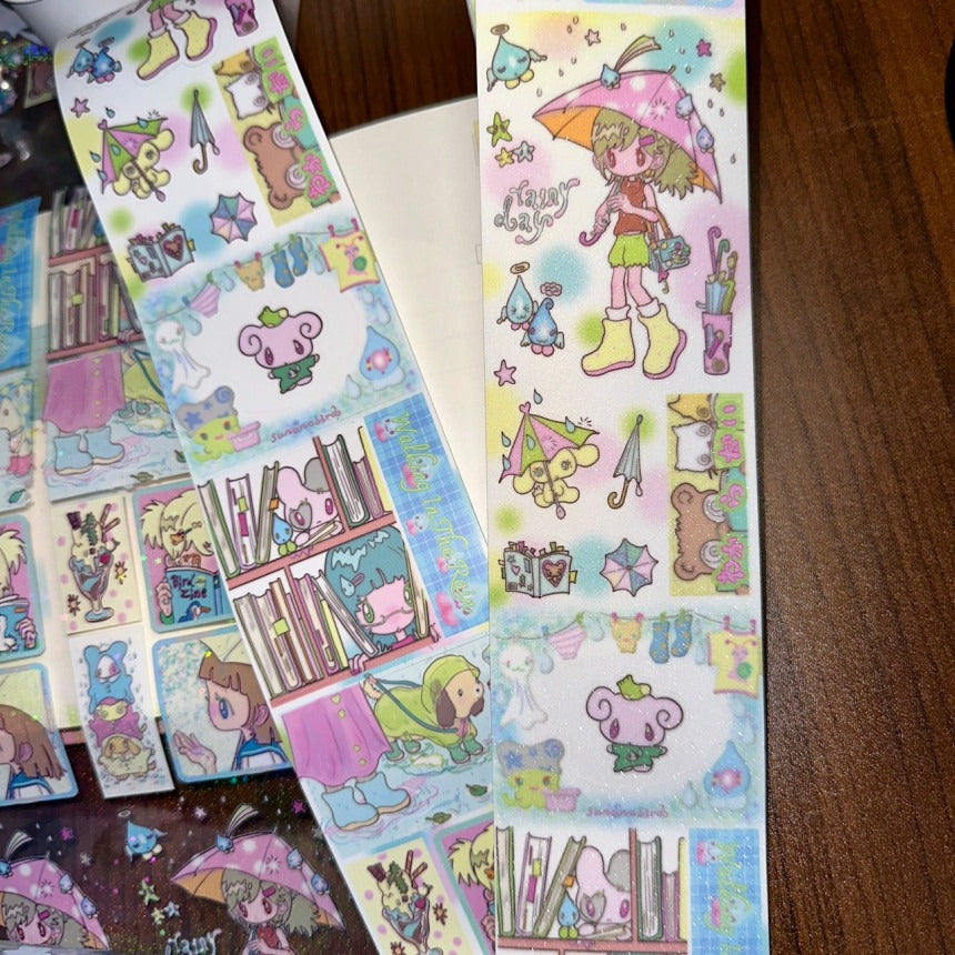 Accio Shop - Rainy day roll sticker kiss cut tape