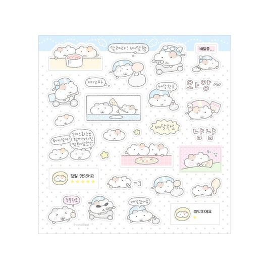 roundoeuf - step on it delivery ham sheet sticker
