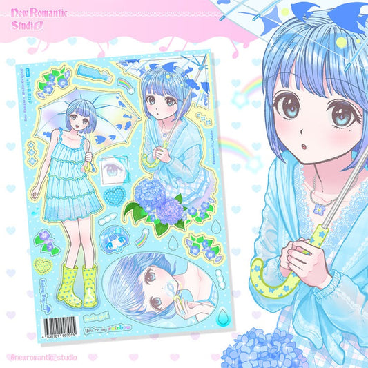 New romantic studio - soda girl sticker sheet