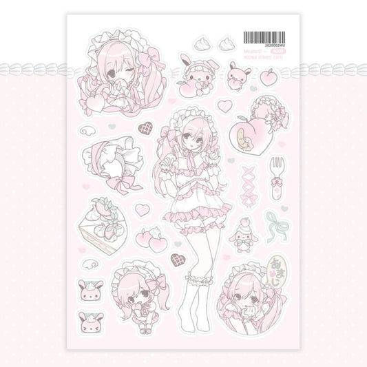 meetsu - peach rabbit sticker