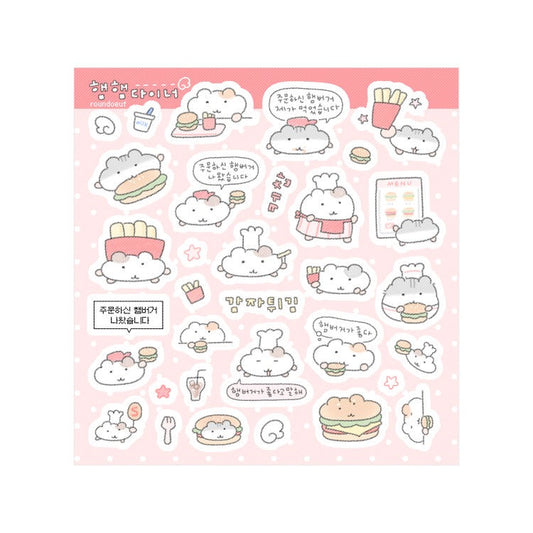 roundoeuf - hamham diner sheet sticker