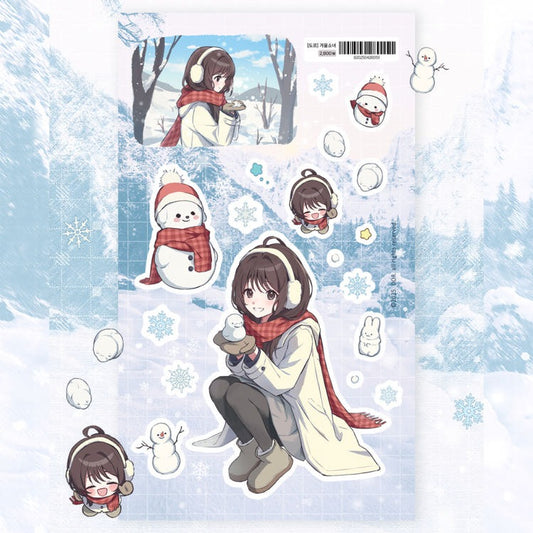 DOR - winter girl sheet sticker