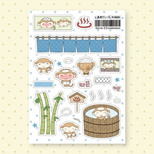 comameringo - monkey hot spring sheet sticker