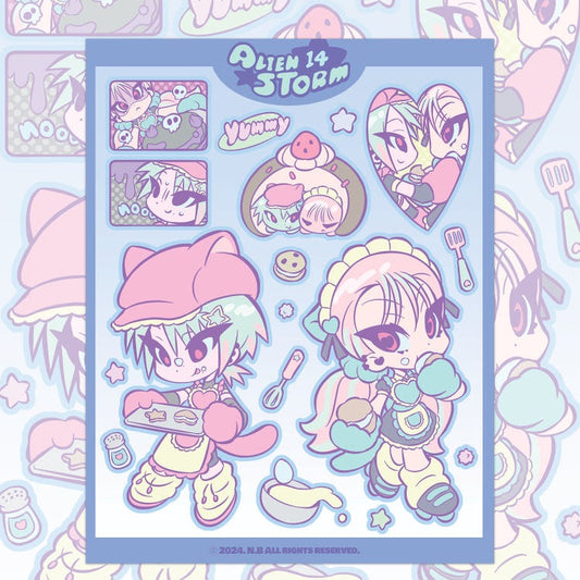 alien storm - cooking sheet sticker