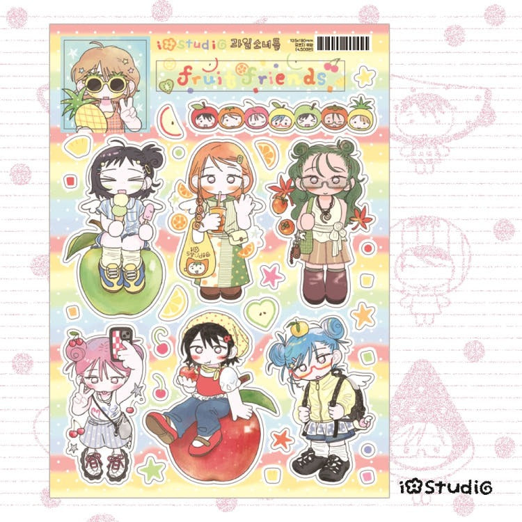 iostudio - fruit girls Sticker