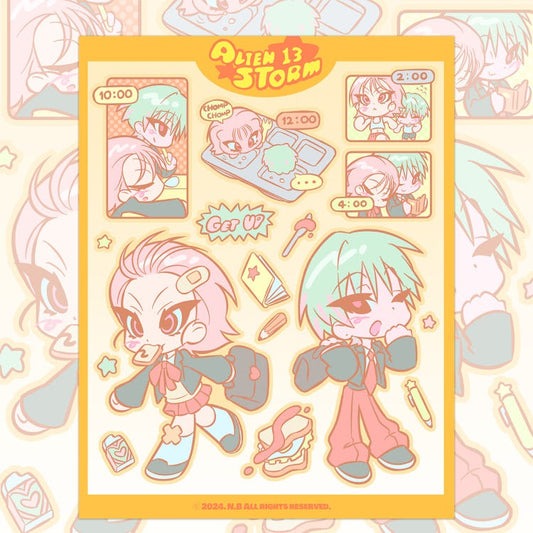 alien storm - highschool sheet sticker