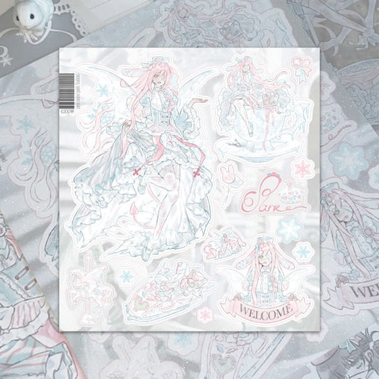 huae - pink noise sticker sheet