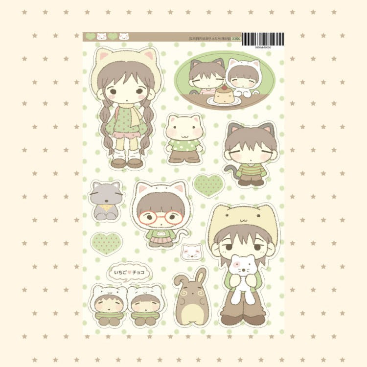 dori - matcha choco sticker sheet