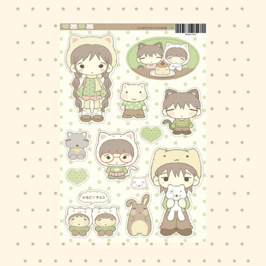 dori - matcha choco sticker sheet