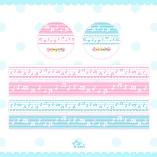 Creamy Milky - music note lace Tape