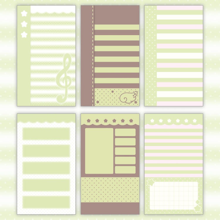sinekeem  - matcha club memo sheet sticker