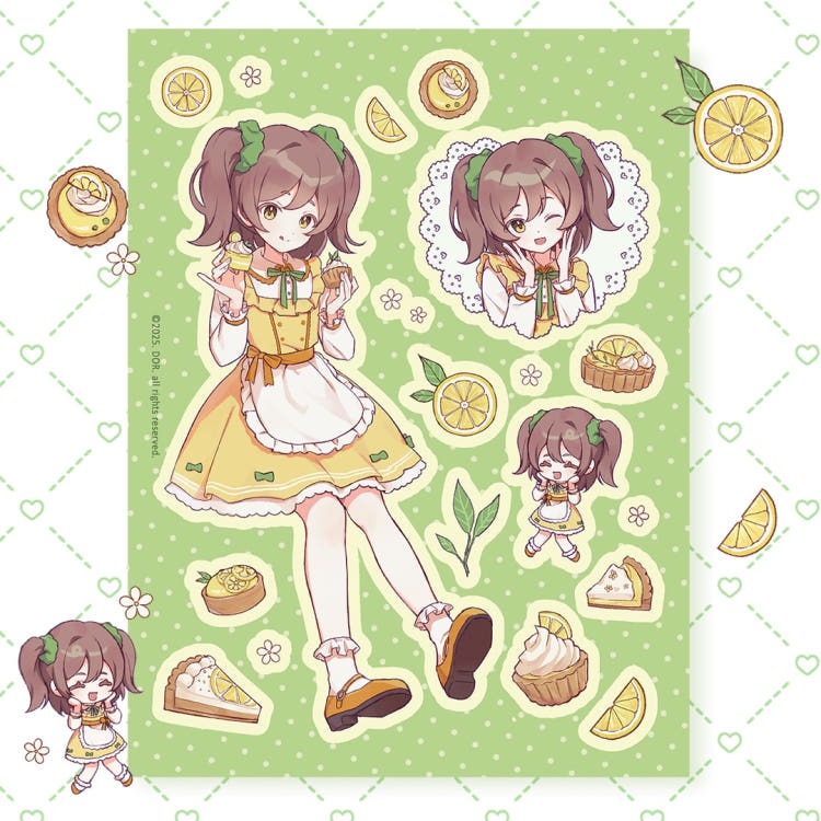 DOR - lemon tart sheet sticker