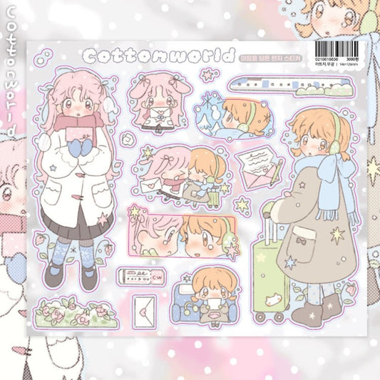 cotton world - letter sticker