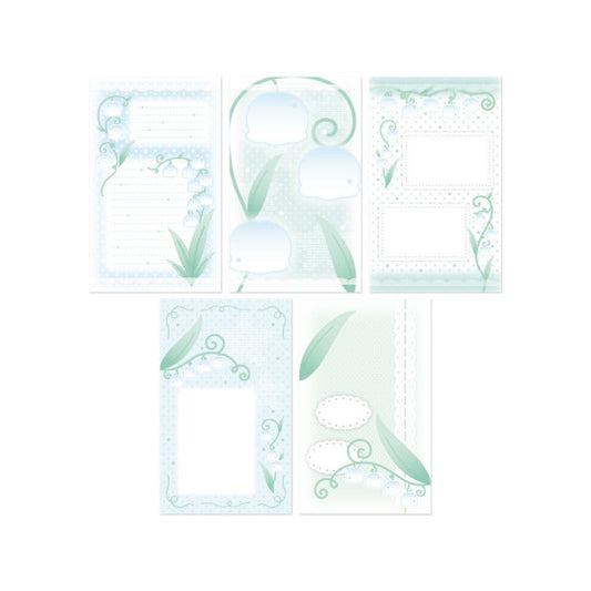 Nevertheless - flower lace blue memo sheet sticker