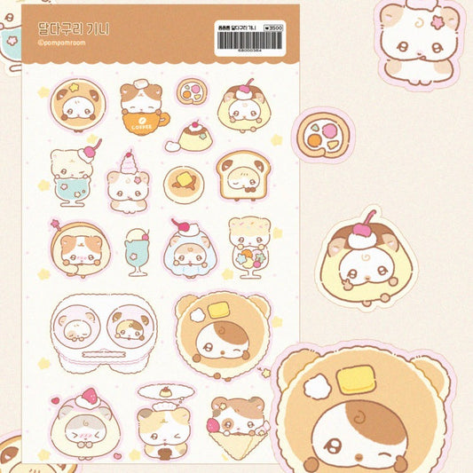 Pompomroom - guinea Glitter Sticker