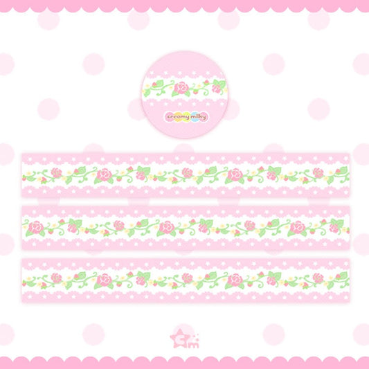 Creamy Milky - lace rose Tape