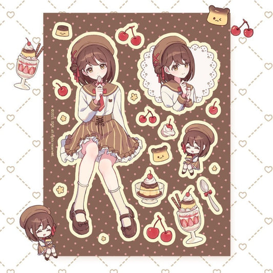 DOR - caramel pudding sheet sticker
