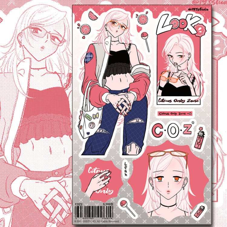 193 studio - coz 2 sticker sheet