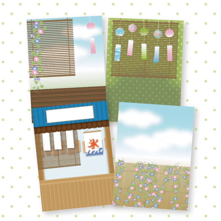comameringo - Summer Trip in Japan Memo Sheet Pack