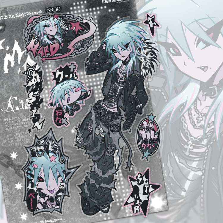 alien storm - vkei k10 sheet sticker