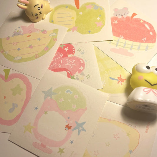 Berddi - crayon Memo Sheet Sticker Pack