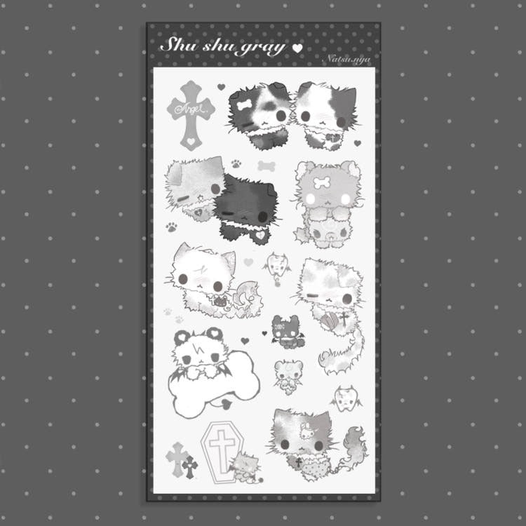 Natsunya - shushu gray sticker