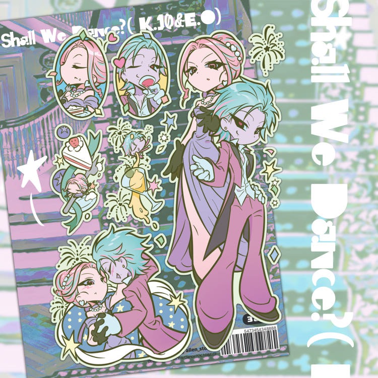 alien storm - shall we dance sheet sticker