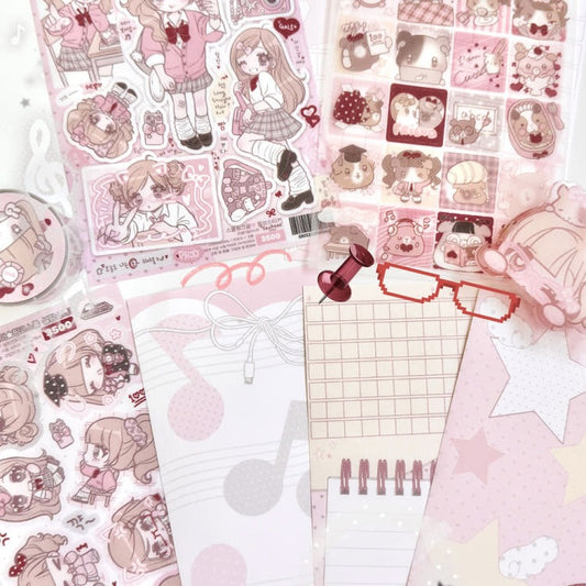 Seolkee Illust - cutie pink school pack