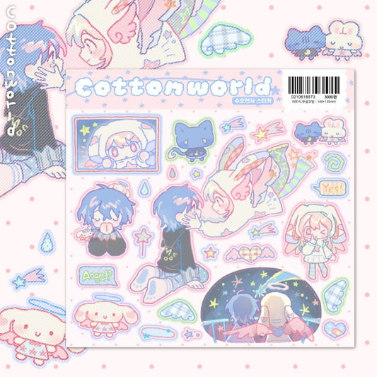 cotton world - angel sticker