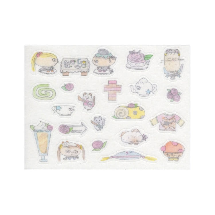 zinzoo - rose latte sheet sticker