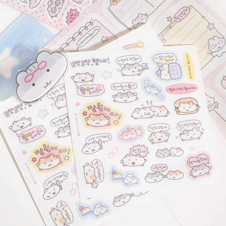 roundoeuf - pat pat ham sheet sticker