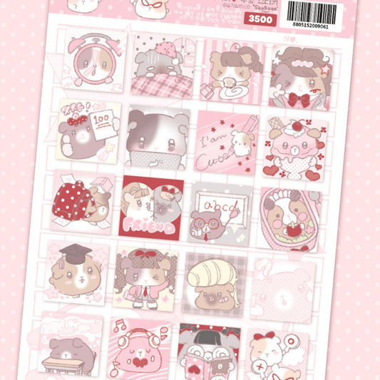 Seolkee Illust - square school guinea sticker