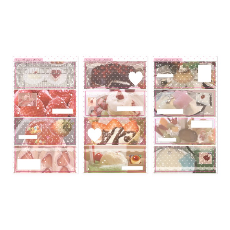 Nevertheless - weekly dessert memo sheet sticker