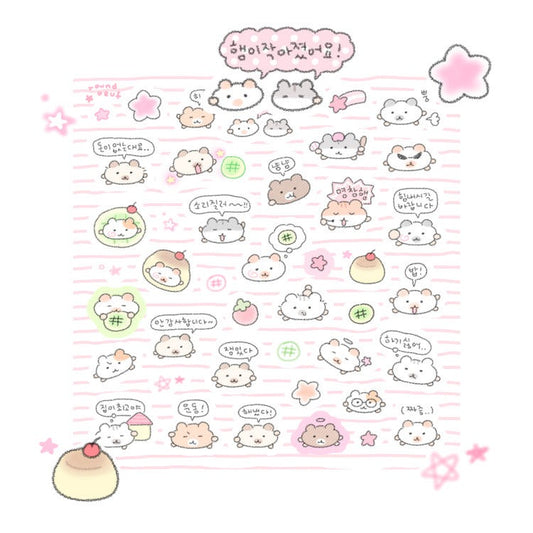 roundoeuf - ham shrunk sheet sticker