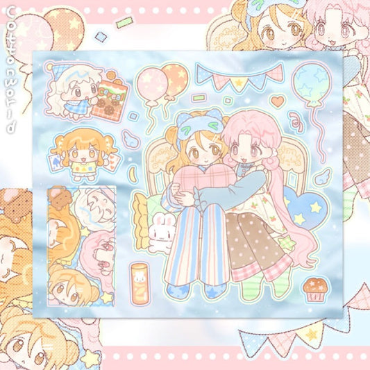 cotton world - girls night sticker