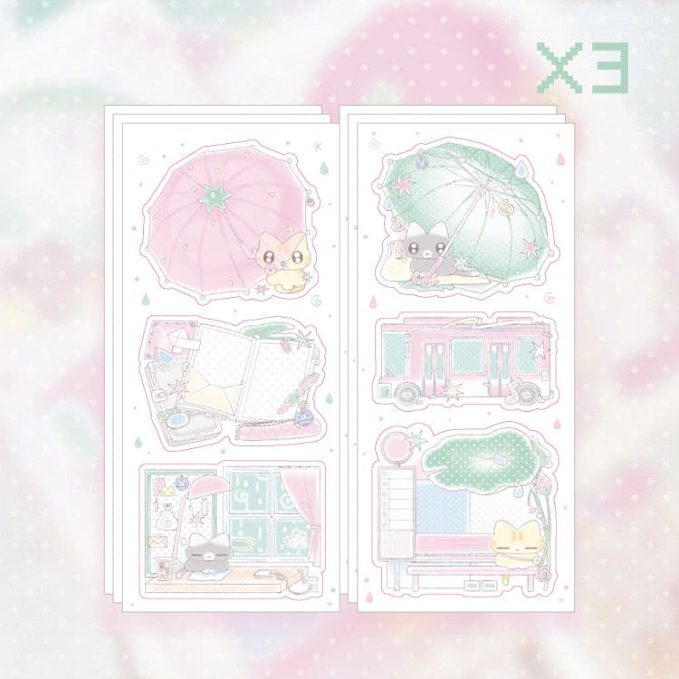 Ako Aikong - rain memo sheet sticker