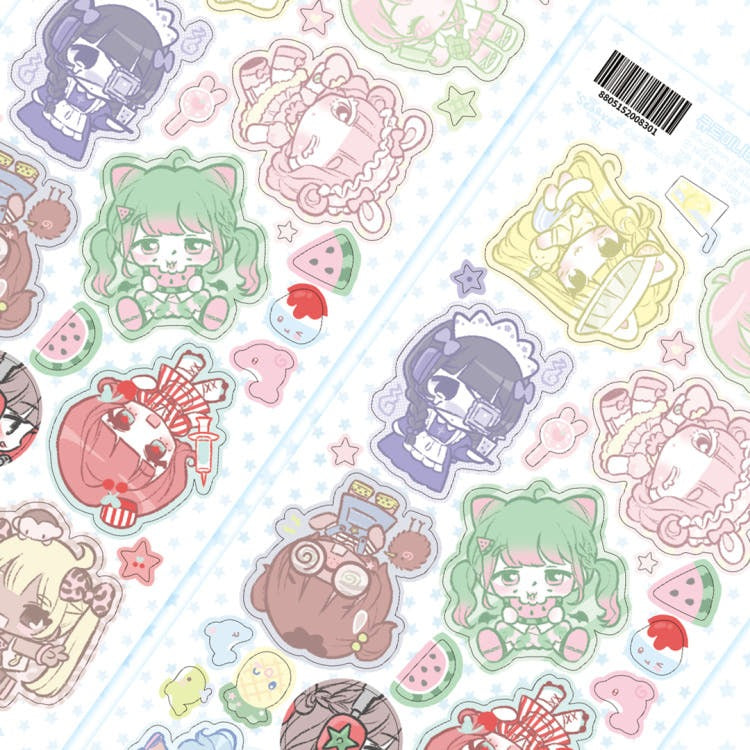 Seolkee Illust - cute mini me fruits sticker