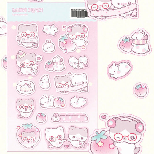Pompomroom - bunny Glitter Sticker