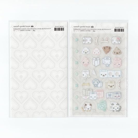 saenal - toilet paper diary sticker sheet