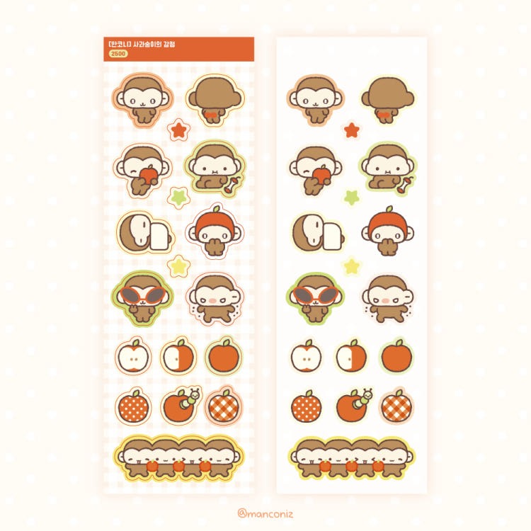 manconiz - apple sticker