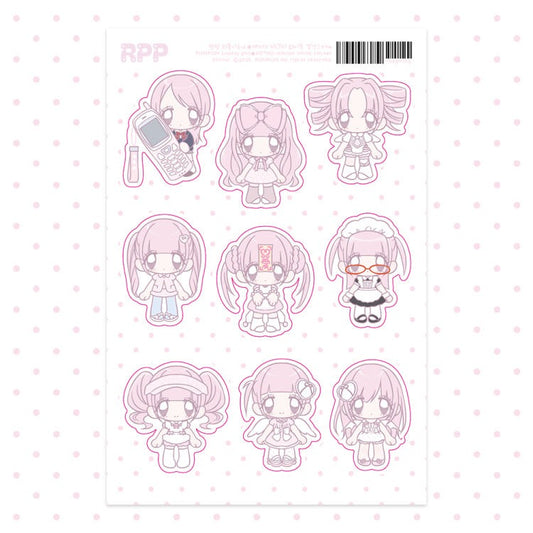 pumpum - meta mini me white sticker
