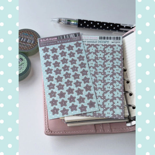 TLC Room - star number mint sticker