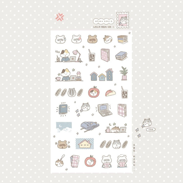 nemo space - leisurely weekday sheet sticker