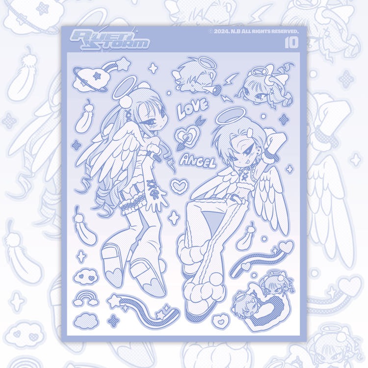 alien storm - angel sheet sticker
