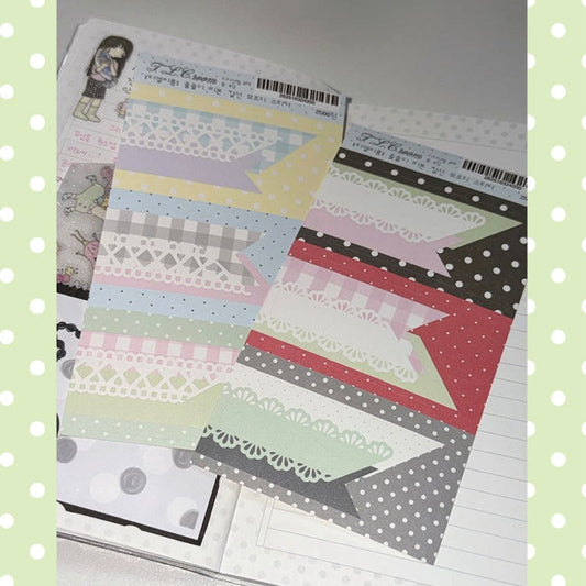 TLC Room - ribbon Memo Sheet Sticker Pack