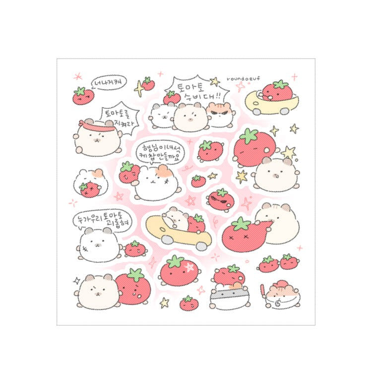 roundoeuf - tomato sheet sticker