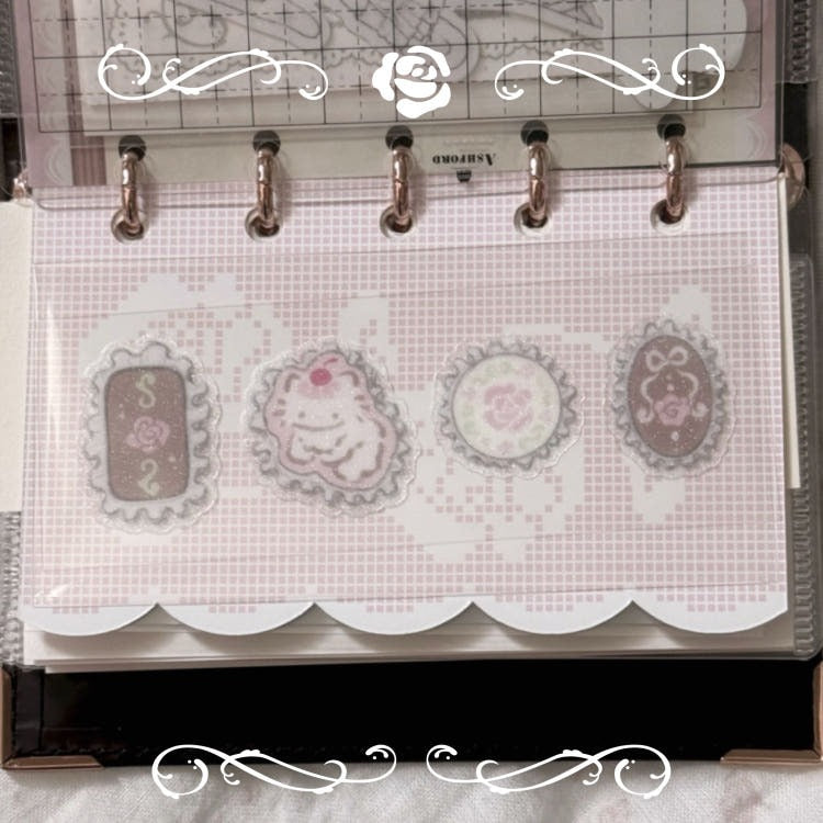 Tanpopo - rose cat Sticker